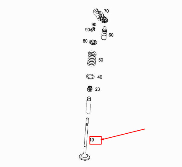 A6540530200 - New MERCEDES-BENZ GLE W167 Engine Intake Valve A6540530200
