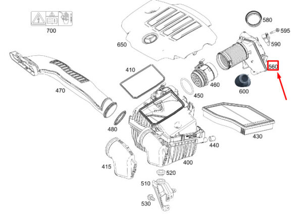 A6540907701 - Mercedes-Benz GLB X247 Pure Air Line A6540907701 NEW ORIGINAL