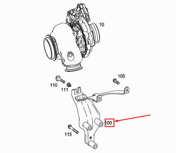 A6540960445 - MERCEDES-BENZ GLE W167 Turbine Holder Support A6540960445 NEW GENUINE