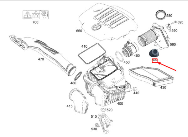 A6541401160 - NEW MERCEDES-BENZ GLB X247 TO CLEAN AIR LINE EGR LINE A6541401160