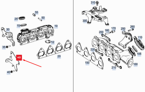 A6541420140 - NEW MERCEDES-BENZ A W177 PARTICLE FILTER HOLDER A65414020140 ORIGINAL