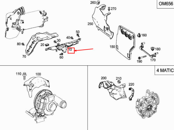 A6541422200 - New Mercedes-Benz S W222 Right Engine Support Plate A6541422200 Genuine