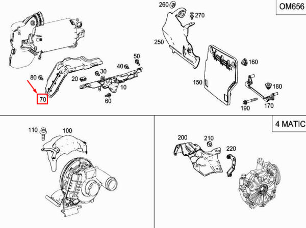 A6541422600 - New Mercedes-Benz S W222 Right Engine Support Plate A6541422600 Genuine