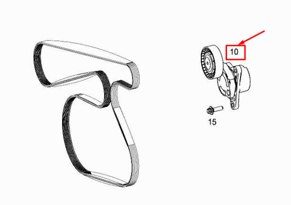 A6542000070 - NEW MERCEDES-BENZ GLE W167 ENGINE BELT TENSIONER A6542000070 GENUINE