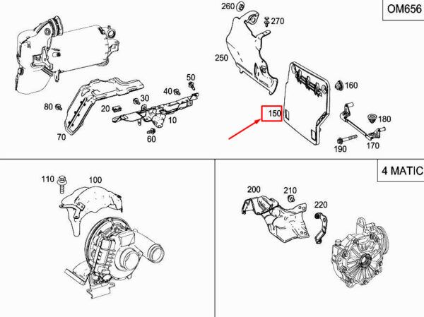 A6560109100 - New MERCEDES-BENZ S W222 Front Engine Cover A6560109100