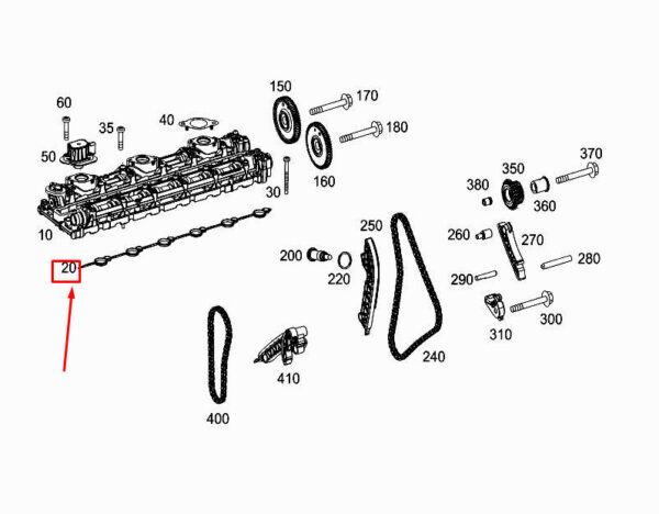 A6560511700 - NEW MERCEDES-BENZ S W222 CAMSHAFT BEARING A6560511700 ORIGINAL