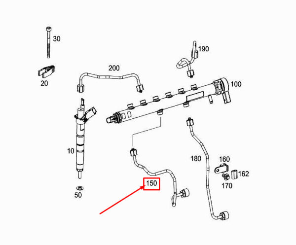 A6560703900 - NEW MERCEDES-BENZ S W222 FUEL PRESSURE LINE A6560703900