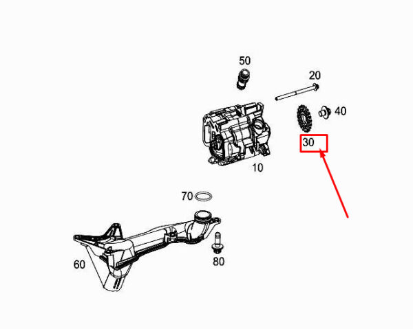 A6561810000 - Mercedes-Benz S W222 Engine Tandem Oil Pump Drive Wheel A6561810000 NEW GENUINE