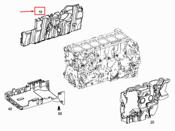A6562261300 - New MERCEDES-BENZ S W222 Engine Soundproofing A6562261300