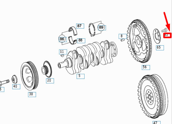 A6689900012 - NEW MERCEDES-BENZ SPRINTER W906 CLUTCH FLYWHEEL BOLT A6689900012 GENUINE