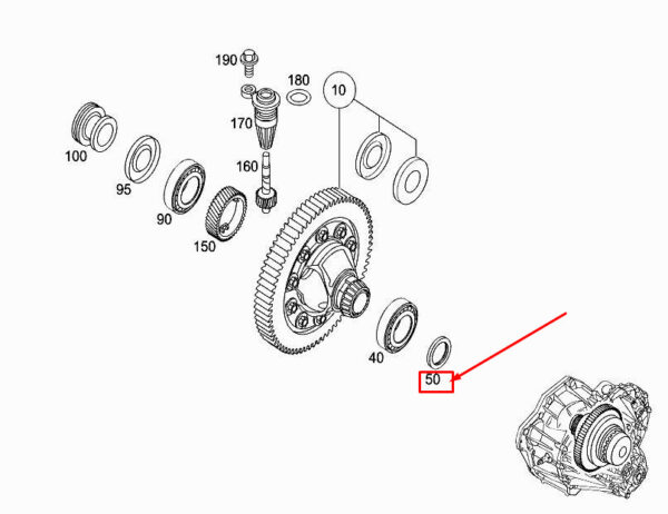 A7009970000 - Mercedes-Benz Vito W447 Left Radial Shaft Sealing Ring A7009970000 NEW GENUINE
