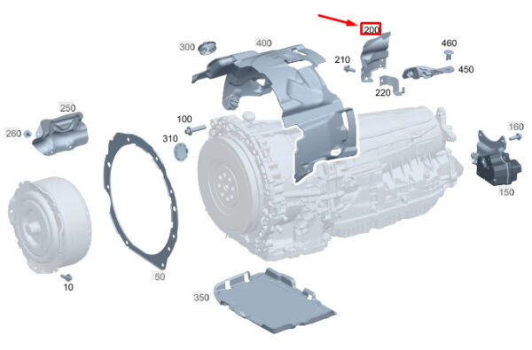 A7252713103 - New Mercedes-Benz W206 C43 AMG Transmission Case Protector A7252713103 Genuine