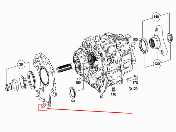 A7252714300 - NEW MERCEDES-BENZ GLC X253 TRANSFER CASE INTERMEDIATE PANEL A7252714300