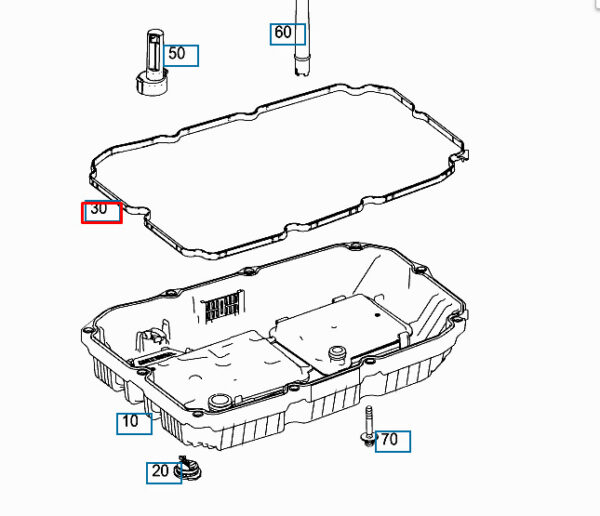 A725271530064 - NEW OEM MERCEDES-BENZ E W213 TRANSMISSION OIL PAN GASKET A725271530064 GENUINE