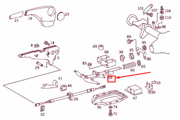 A9014200181 - NEW MERCEDES-BENZ SPRINTER 903 HAND BRAKE ROPES LEVER LHD A9014200181