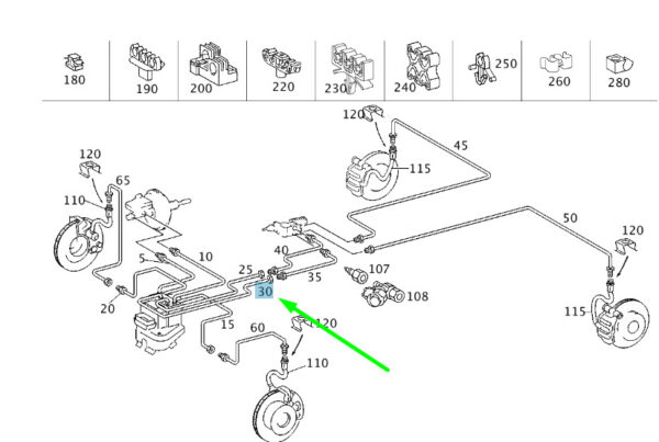 A9014205028 - MERCEDES-BENZ SPRINTER W903 BRAKE LINE A9014205028 NEW GENUINE