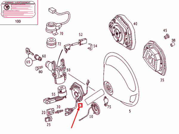 A9014600149 - NEW MERCEDES-BENZ SPRINTER 903 STEERING WHEEL CONTACT PIECE A9014600149 ORIGINAL