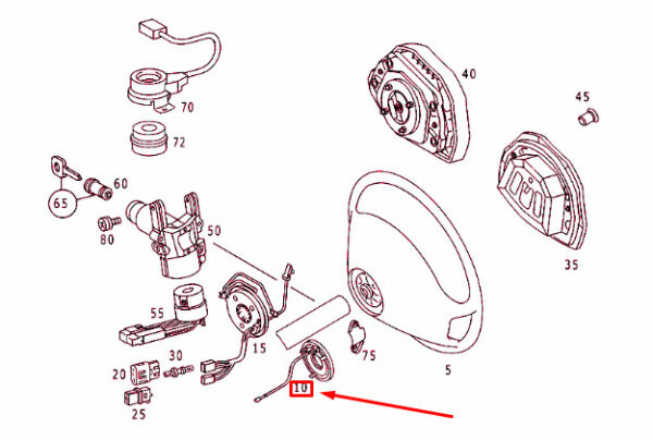A9014640228 - NEW MERCEDES-BENZ SPRINTER 903 STEERING WHEEL CONTACT RING A9014640228 ORIGINAL