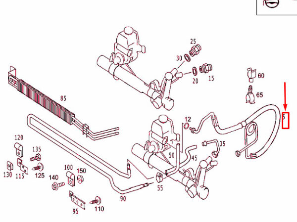 A9014662981 - Mercedes-Benz Sprinter 903 Steering Hose LHD A9014662981 NEW GENUINE