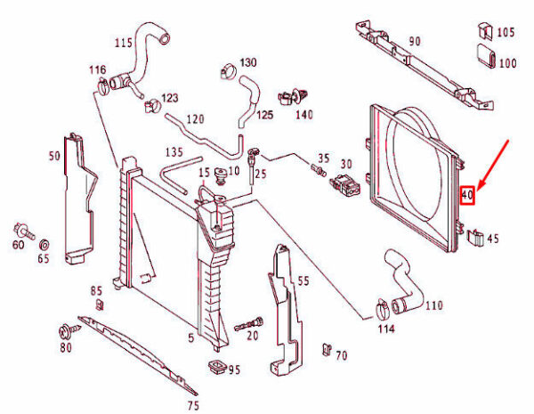 A9015051655 - OEM MERCEDES-BENZ SPRINTER 903 FAN SHROUD A9015051655 GENUINE
