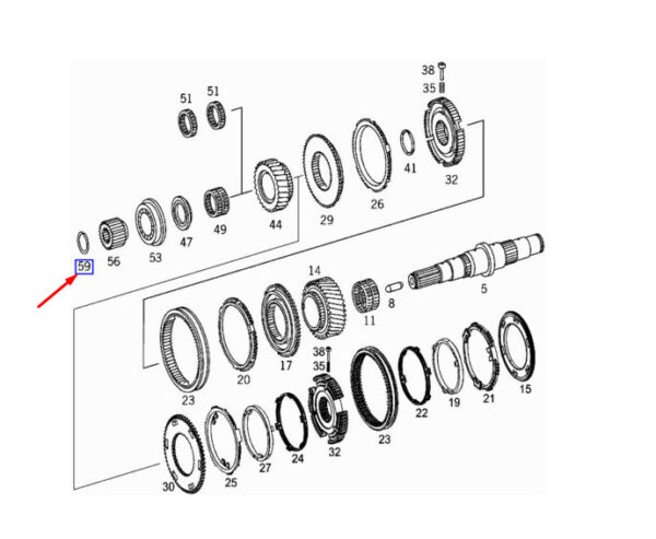 A9022622094 - MB SPRINTER 901 Fuse Ring for Mainshaft Transmission A9022622094 NEW ORIGINAL