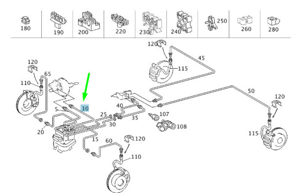 A9024202728 - MERCEDES-BENZ SPRINTER W903 Brake Line RHD A9024202728 NEW GENUINE