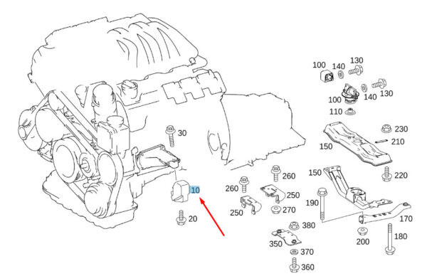 A9062411713 - NEW MERCEDES-BENZ SPRINTER W906 FRONT ENGINE MOUNT A9062411713 ORIGINAL