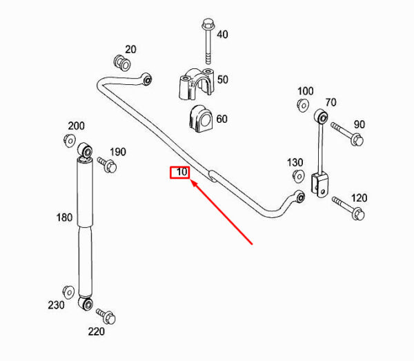 A9063202111 - New MERCEDES-BENZ SPRINTER 906 Rear Anti Roll Bar A9063202111