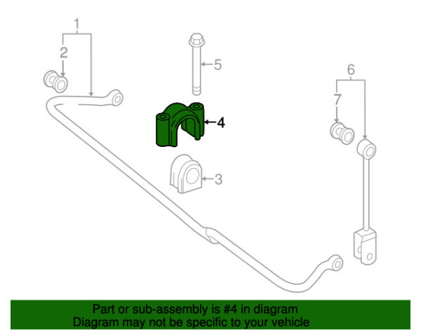A9063261540 - MERCEDES-BENZ SPRINTER CLASS SUSPENSION STABILIZER BAR MOUNT A9063261540