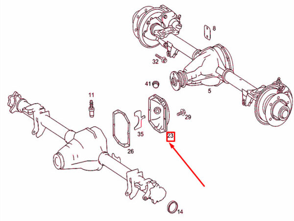 A9063510308 - NEW MERCEDES-BENZ SPRINTER 906 REAR AXLE HOUSING CAP A9063510308 ORIGINAL