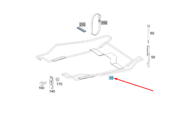A9064000141 - Mercedes-Benz Sprinter W907 spare wheel mount A9064000141 NEW ORIGINAL
