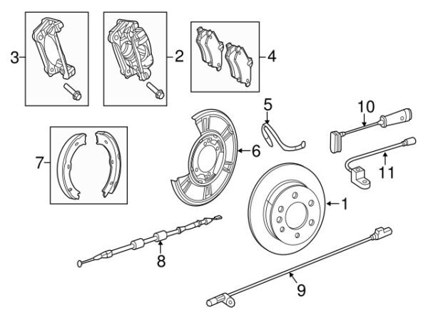A906420032028 - NEW MERCEDES-BENZ SPRINTER CLASS REAR PARKING BRAKE SHOE A906420032028 ORIGINAL