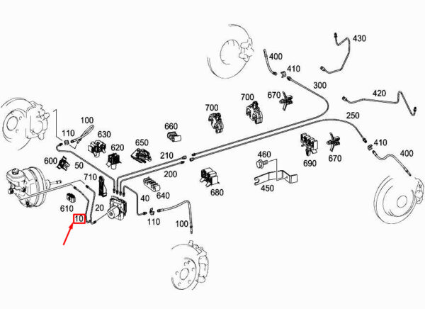 A9064201297 - Mercedes-Benz Sprinter 906 brake line A9064201297 NEW ORIGINAL