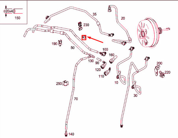 A9064350725 - NEW MERCEDES-BENZ SPRINTER 906 VACUUM LINE RHD A9064350725 ORIGINAL