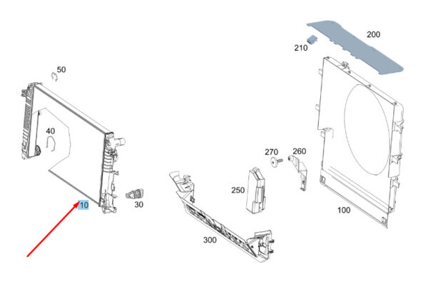 A9065001402 - NEW MERCEDES-BENZ SPRINTER W906 COOLANT RADIATOR A9065001402 ORIGINAL