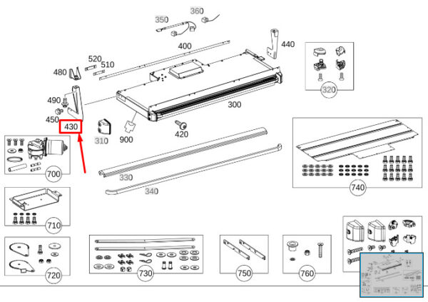 A9065230240 - Mercedes-Benz Sprinter 907 Step Holder A9065230240 NEW ORIGINAL