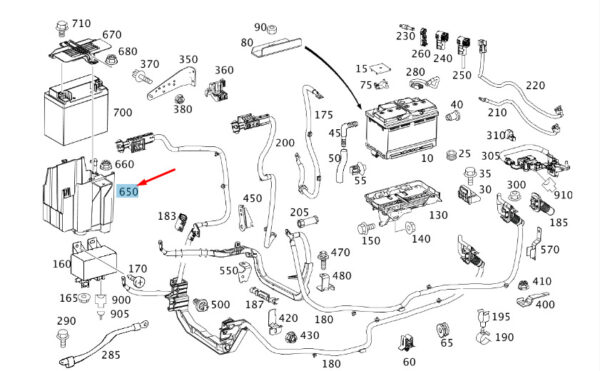 A9065420340 - NEW MB SPRINTER W906 ELECTRICAL SYSTEM BATTERY BRACKET LHD A9065420340 ORIGINAL