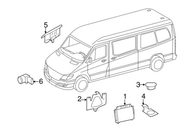A9065450140 - NEW MB SPRINTER CLASS PARK AID SYSTEM CONTROL MODULE BRACKET A9065450140 GENUINE