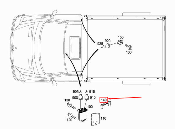 A9065450586 - NEW MERCEDES-BENZ SPRINTER 906 CONTROL UNIT BRACKET A9065450586 GENUINE