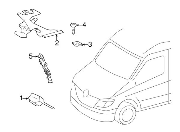 A9065451440 - NEW MERCEDES-BENZ SPRINTER CLASS MOBILE PHONE ANTENNA BRACKET A9065451440 GENUINE