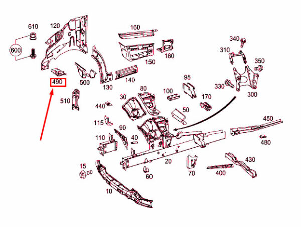 A9066207300 - NEW MB SPRINTER 906 FRONT PANEL HYDRAULIC UNIT SUPPORT RHD A9066207300 OEM