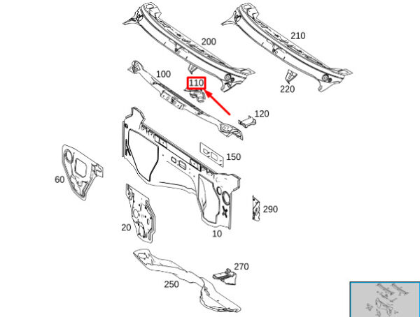 A9066220131 - Mercedes-Benz Sprinter 907 Console Bottom Left A9066220131 NEW ORIGINAL
