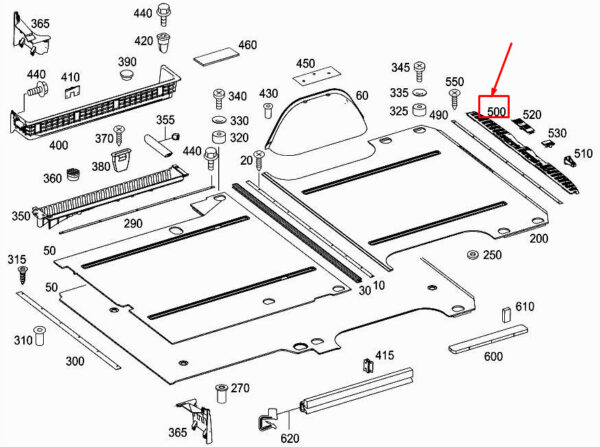 A9066860074 - Mercedes-Benz Sprinter 906 rear floor strip A90668600749E80, new original