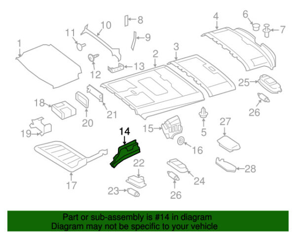 A9066950037 - NEW MERCEDES-BENZ SPRINTER CLASS LEFT ROOF INSULATOR A9066950037 GENUINE