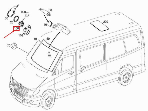 A9068201026 - NEW MERCEDES-BENZ SPRINTER 906 RAIN SENSOR A9068201026 ORIGINAL