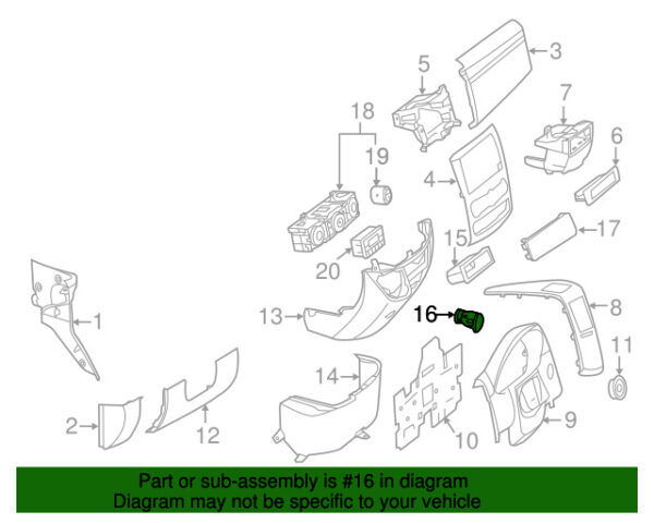 A9068250080 - NEW MERCEDES-BENZ SPRINTER CLASS FRONT 12 VOLT ACCESSORY OUTLET A9068250080