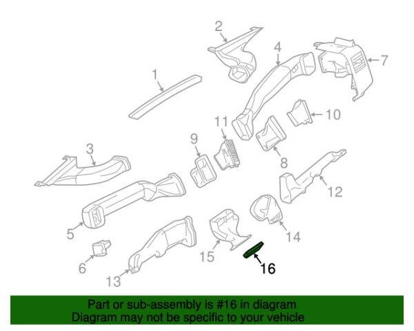 A9068310198 - NEW MERCEDES-BENZ SPRINTER CLASS HVAC MODE DOOR GASKET A9068310198 GENUINE