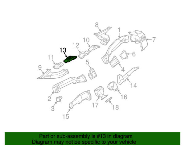 A9068310945 - NEW MERCEDES-BENZ SPRINTER CLASS LEFT INSTRUMENT PANEL AIR DUCT A9068310945