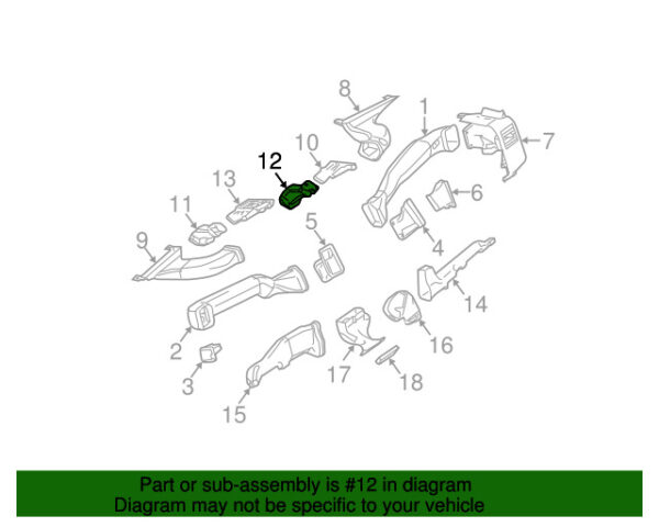 A9068311045 - NEW MERCEDES-BENZ SPRINTER CLASS RIGHT INSTRUMENT PANEL AIR DUCT A9068311045