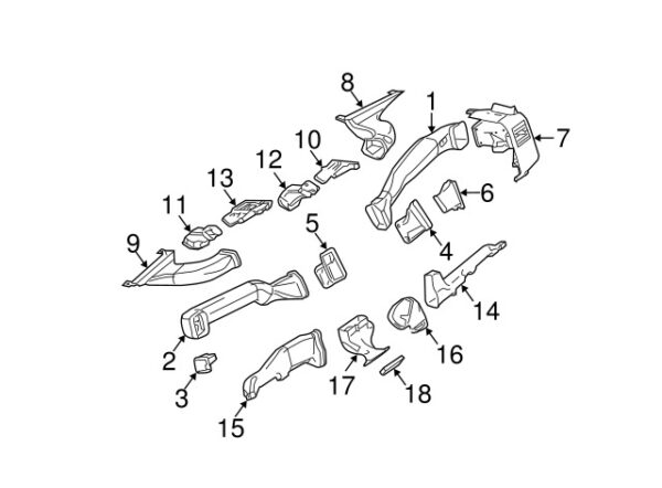 A9068311045 - NEW MERCEDES-BENZ SPRINTER CLASS RIGHT INSTRUMENT PANEL AIR DUCT A9068311045